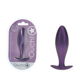 Ouch Oval Metallic – Silicone Large Butt Plug Purple Butt Plugs
